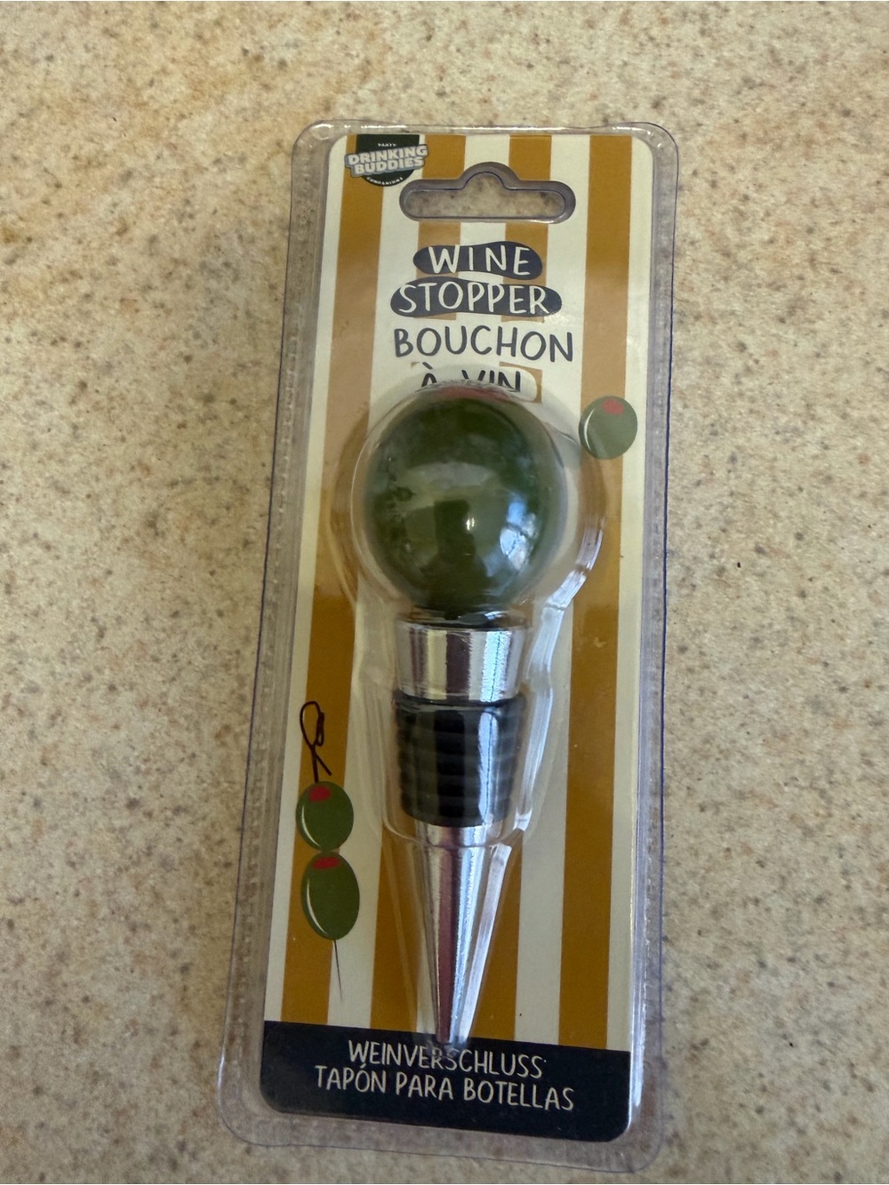 Olive Wine Stopper - Green